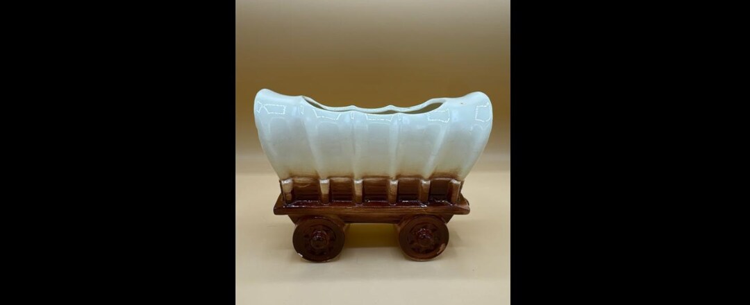 Vintage 1950 Conestoga Covered Wagon Small Planter - Ceramic - Etsy