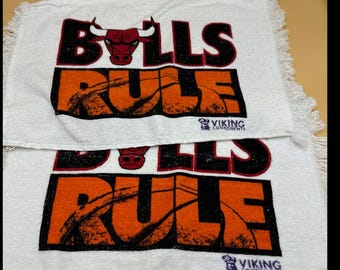 Vintage Chicago Bulls Golf Towels - Lot Of 2 - Hand Towels - NBA - White