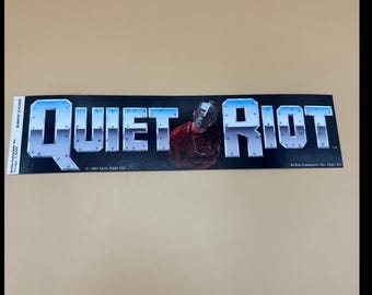 Vintage Quiet Riot Hit Parade Bumper Sticker NOS - Metal band