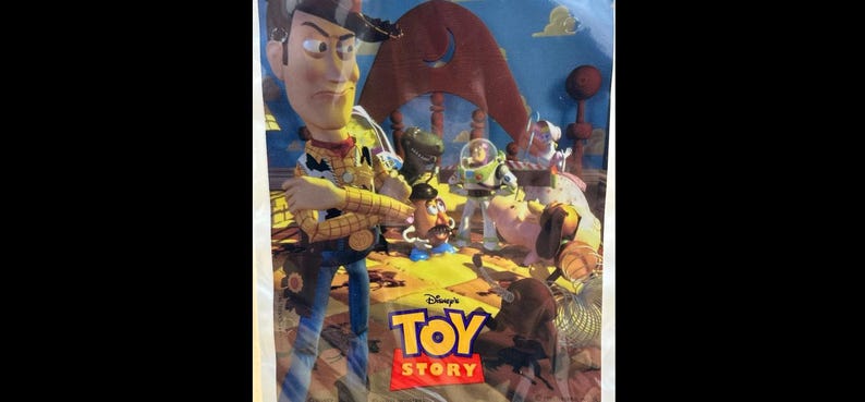Vintage Toy Story Party Favor Bags - Plastic - 1995 - 8 Per Package - New Pixar image 6