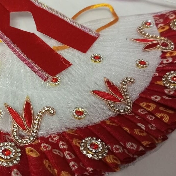 Lehenga choli patka-dupatta for Devi-Poshak for Durga/Lakshmi/Saraswati/Parvati-Radha Rani sringar & Bhagwan holi poshak–Mata Rani dress