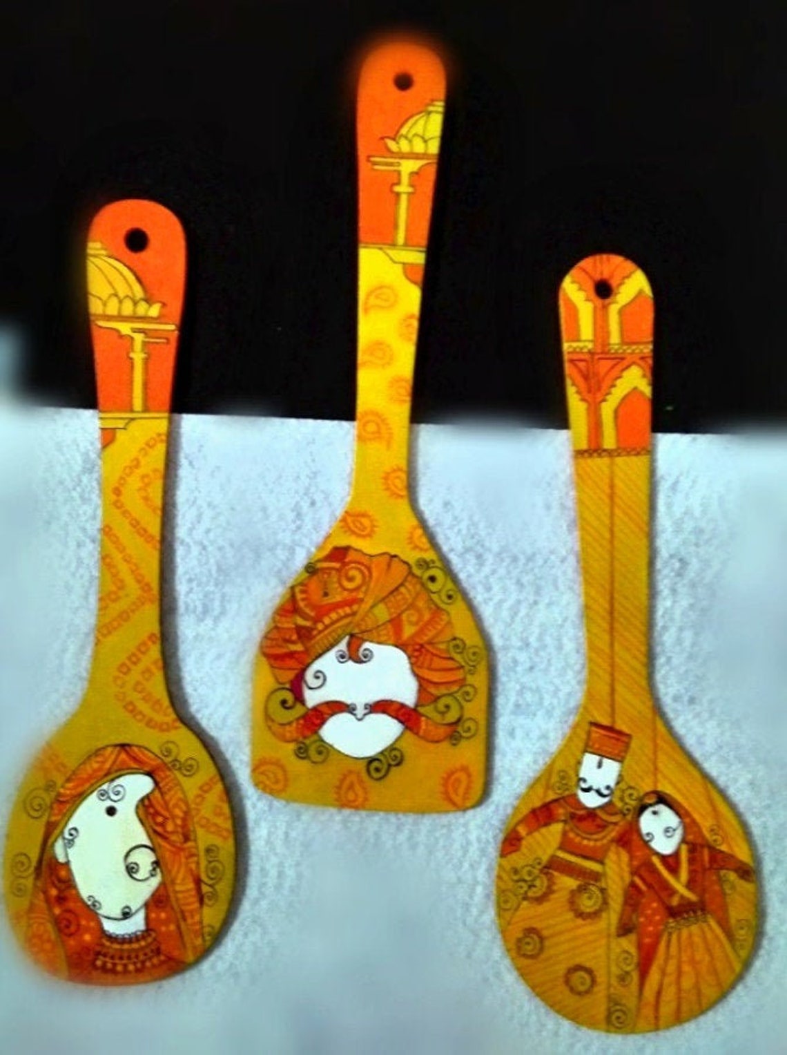 Personalised Customised Handcrafted Wooden Spatula Wall Etsy