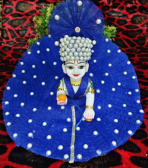 Ladoo Gopal Dress/ Poshak With Mukut-pagdi/radha Krishna