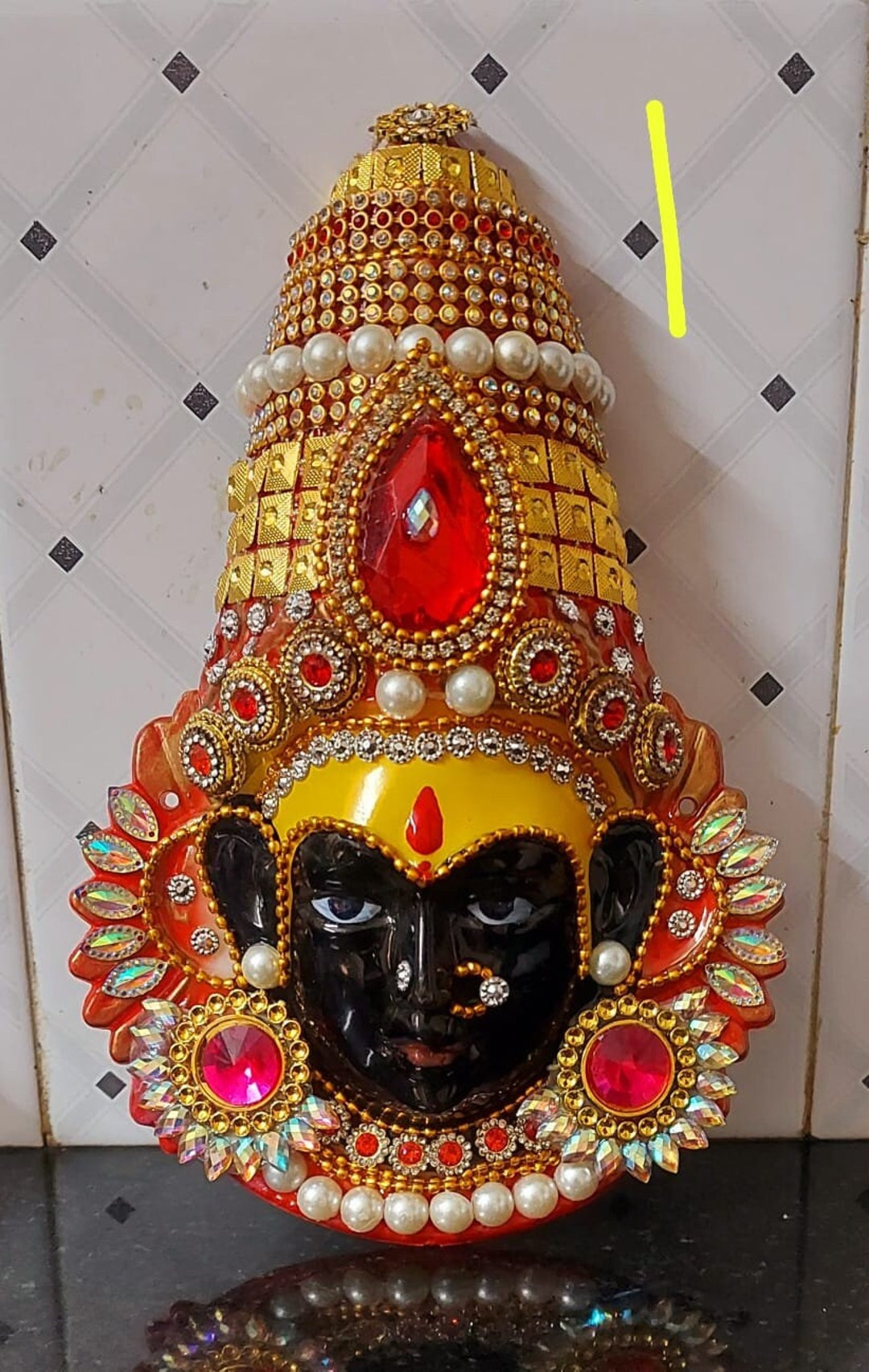 Kolhapur Mahalakshmi Devi Ammavari Goddess Black Base Mata - Etsy