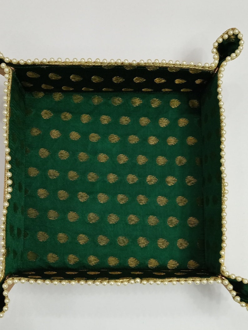 Brocade *Discounted Price* Foldable Indian Multi PurposeTray|Basket|Nuts|Mithai Box|Bhaji box|Hindu Wedding|Punjabi wedding|Wedding utility