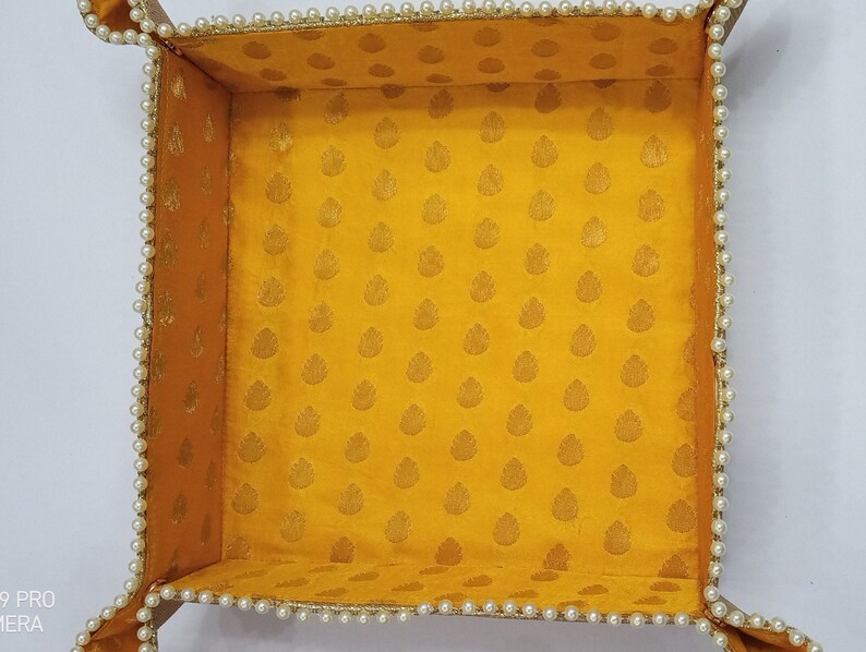 Brocade *Discounted Price* Foldable Indian Multi PurposeTray|Basket|Nuts|Mithai Box|Bhaji box|Hindu Wedding|Punjabi wedding|Wedding utility