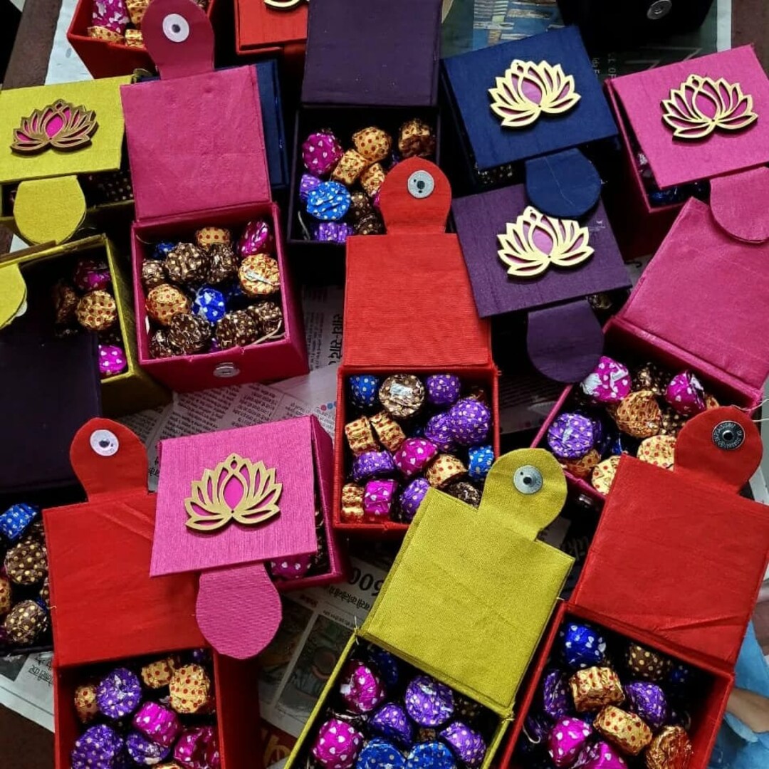 Ganpati & Lotus Cutout MDF Gift Dry Fruit Boxweddingmehendi Etsy