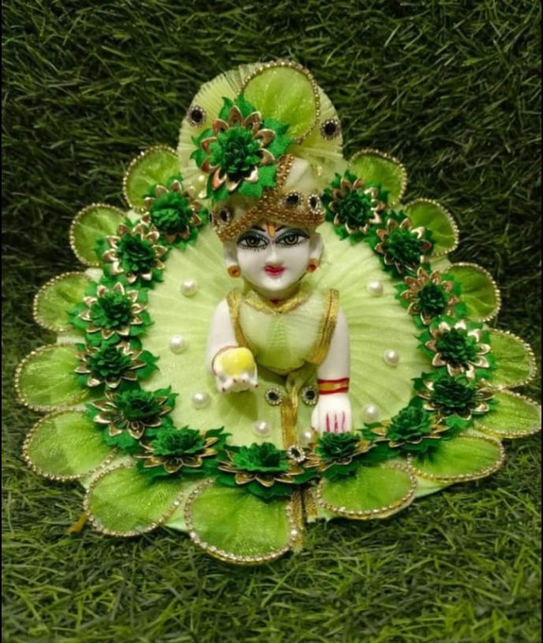 Radhya Collection 6 No Laddu Gopal Dress with Pagadi Purple