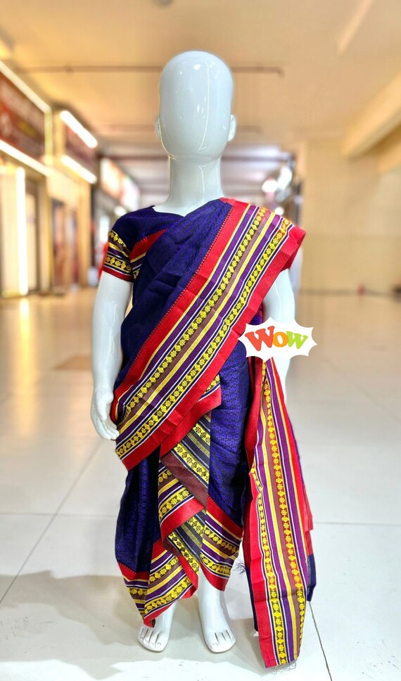 Kastha Marathi naurvi Saree baby Girls Saree for Kids maharashtrian ready to Wear Sari With Blouse hindu Wedding festival Diwali Girls Dress Etsy Canada