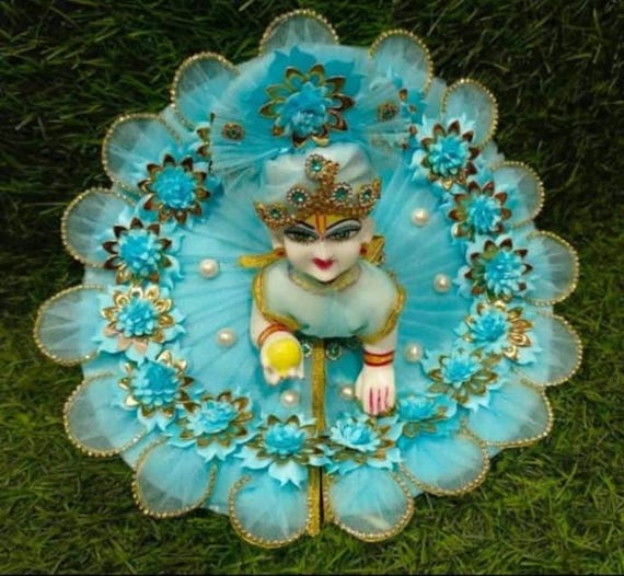 3 Pc Ladoo Gopal ji Dress-KanhaJi Poshak with Pagdi-Radha