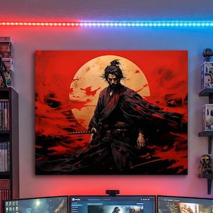 Samurai Miyamoto Musashi / Tela / Arte murale