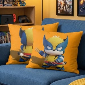 Pochacco Wolverine Pillow | Spun Polyester Square Pillow