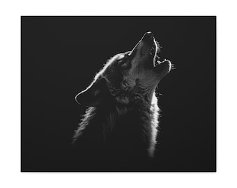 Howling Wolf Canvas Wall Art