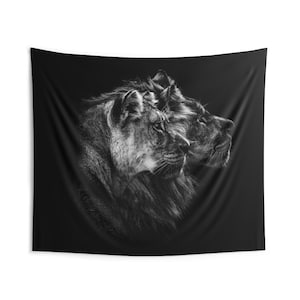Lion Couple Wall Tapestry