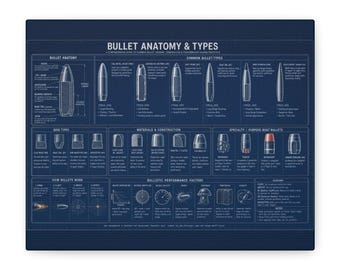 Bullet Anatomy & Types Matte Canvas
