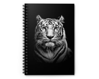 White Tiger Spiral Notebook - Ruled Line