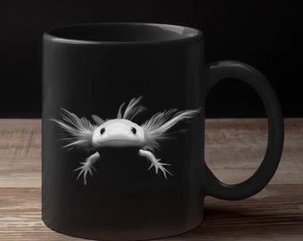 Mystic Axolotl - Schwarze Keramik Tasse