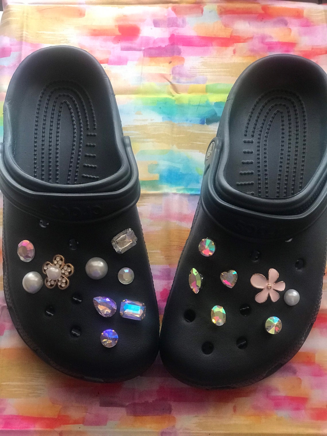 Croc Charms Bling Shoe Clips flowers Pearls Rhinestones Etsy