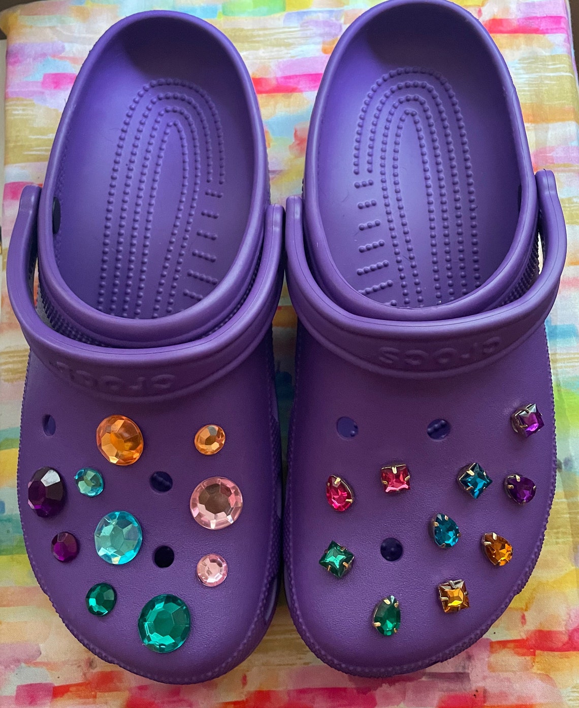 Croc Charms Croc Bling charms Rhinestones color gems Shoe | Etsy