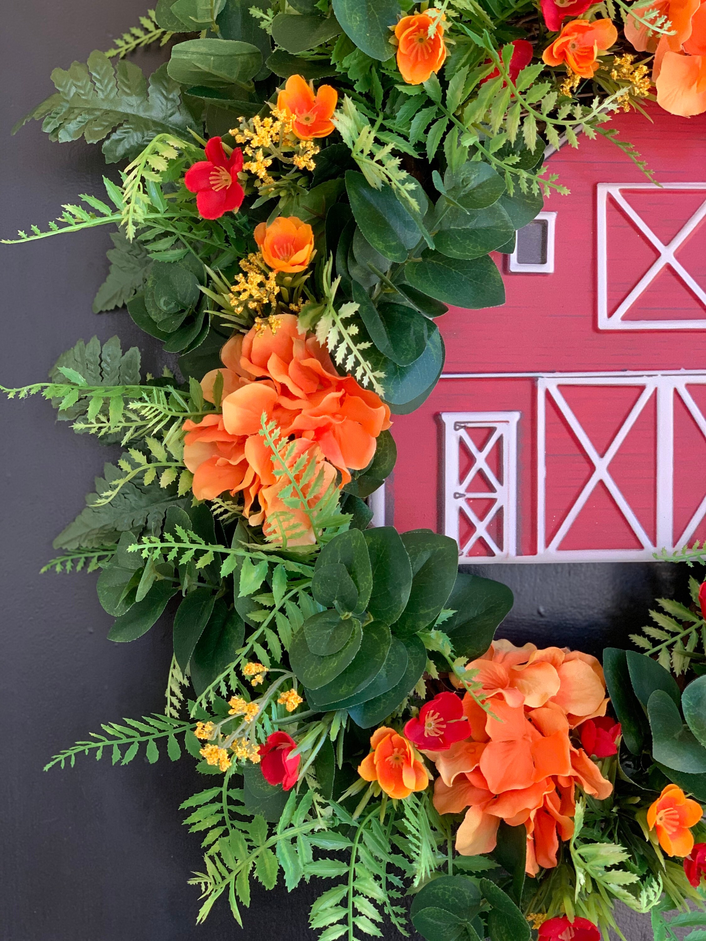 Summer Barn Wreath for Front Door Outdoor Decor Everyday Etsy
