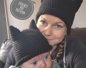 Crochet Bat Beanie / Bat Hat / Kids Winter hat / bat toque / Halloween costume / warm hat