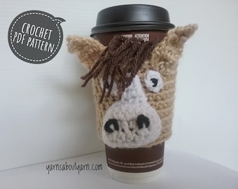 Häkelmuster für Pferdebecher: Kaffeebecher (digitales Muster)