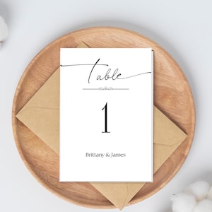 Wedding Table Numbers Template Photo Table Numbers Cards Reception Table Number Cards Digital Download