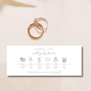 Digital wedding timeline details | Order of Events | Wedding Timeline Template | Order of the Day | Wedding schedule | Wedding Program