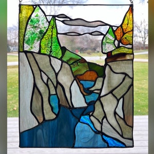 Samuel H. Boardman State Oregon Stained Glass Panel