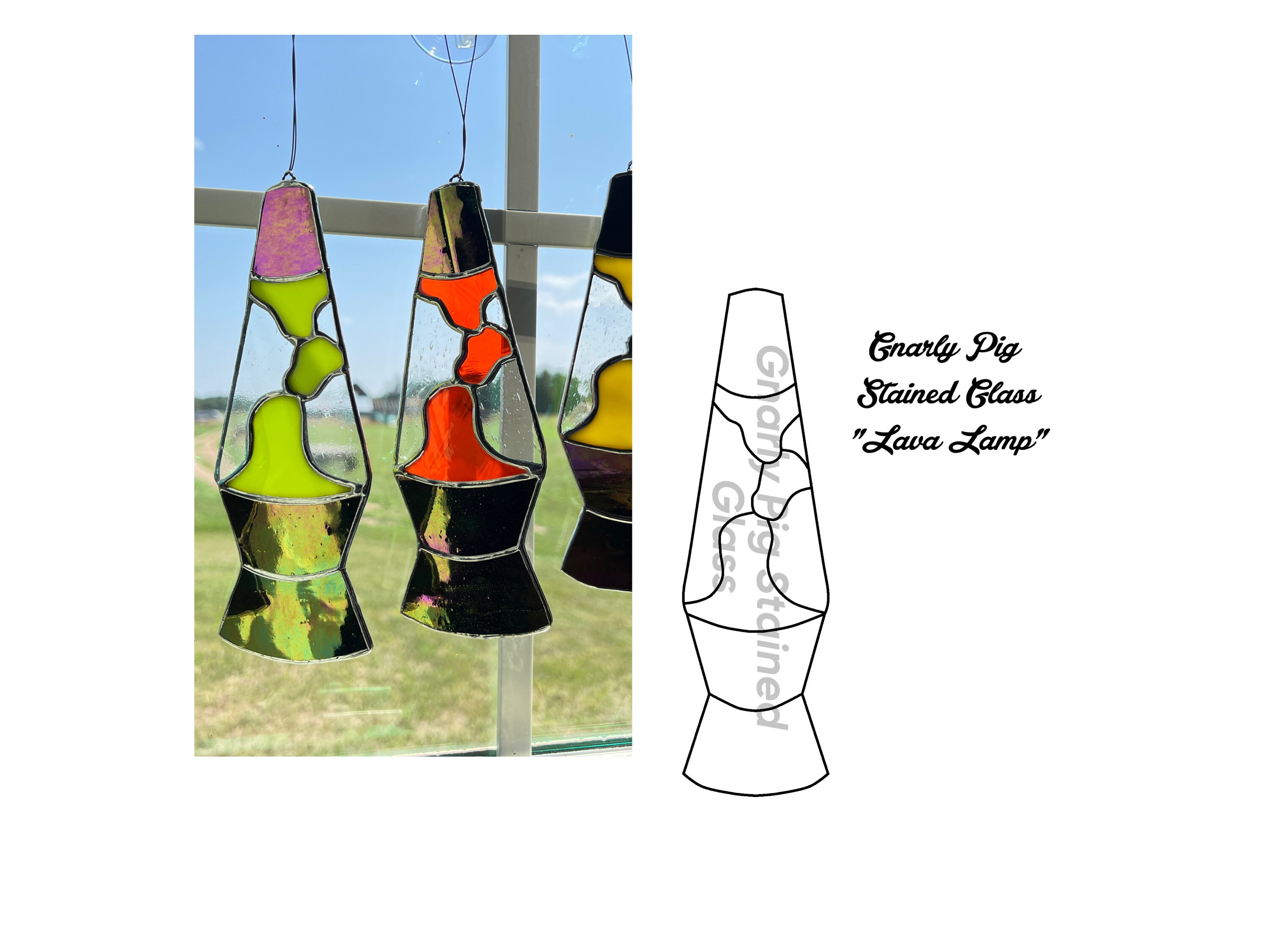 Lava Lamp Stained Glass Pattern Mosaic Pattern Glass Patter - Etsy