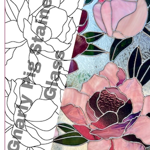 Peony Paradise Stained Glass pattern