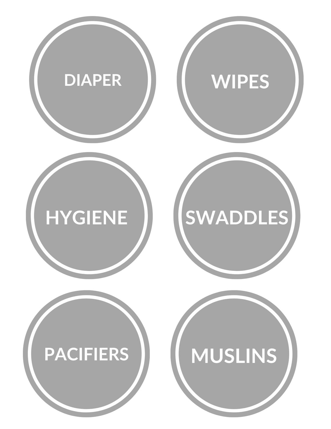 Printable Nursery Drawer Label Organizers Baby Drawer Closet Etsy UK