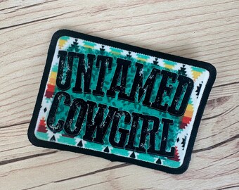 Untamed Cowgirl hat patch