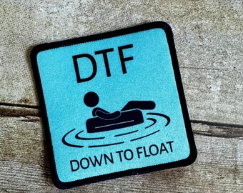 Down to float square patch with black border