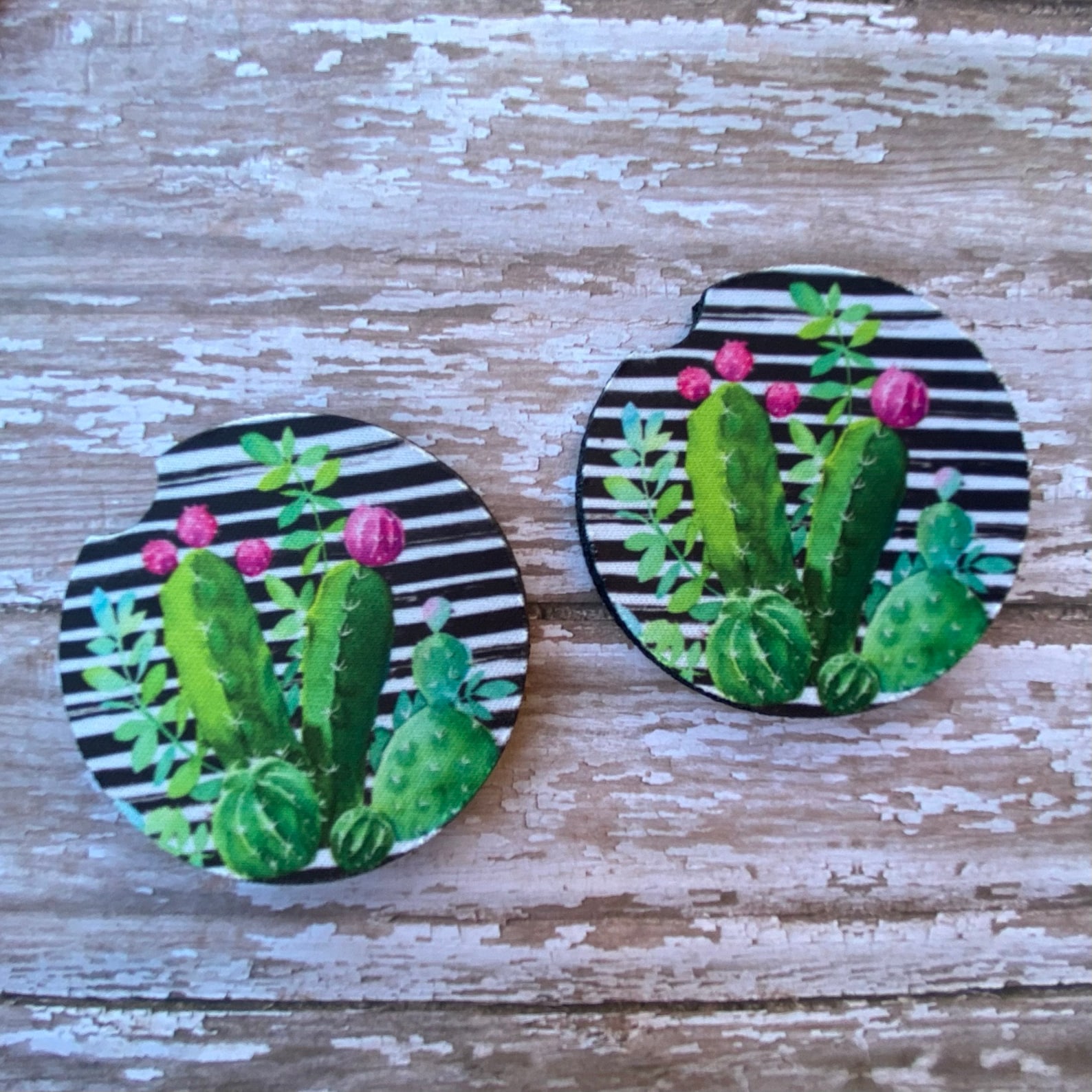 Cactus car coaster set Etsy
