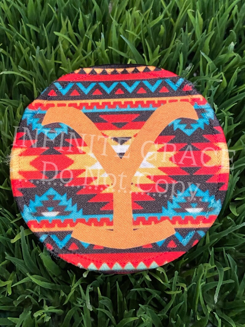 Yellowstone logo round hat patch