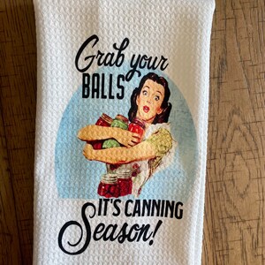 Grab your balls, it's canning season! waffle weave kitchen towel
