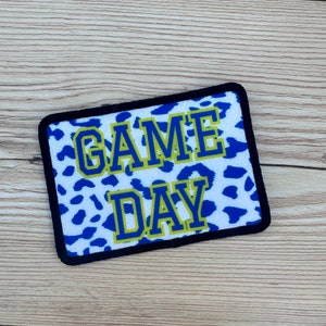 Game Day hat patch in team colors