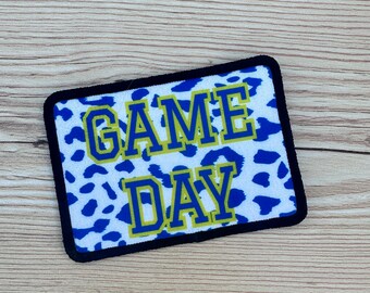 Game Day hat patch in team colors