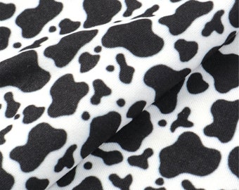 cow print jersey knit fabric
