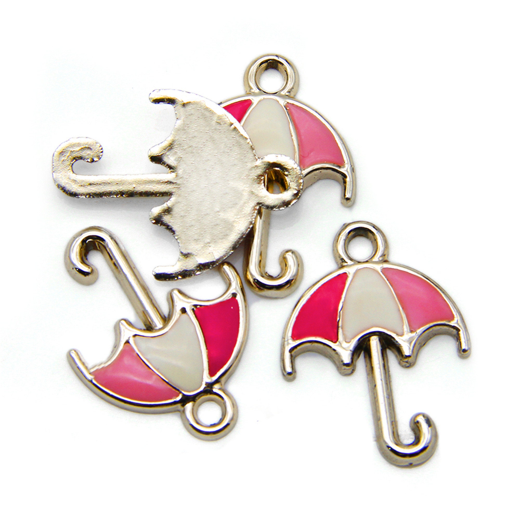10pcs Enamel Umbrella Charms Umbrella Charm Umbrella Etsy