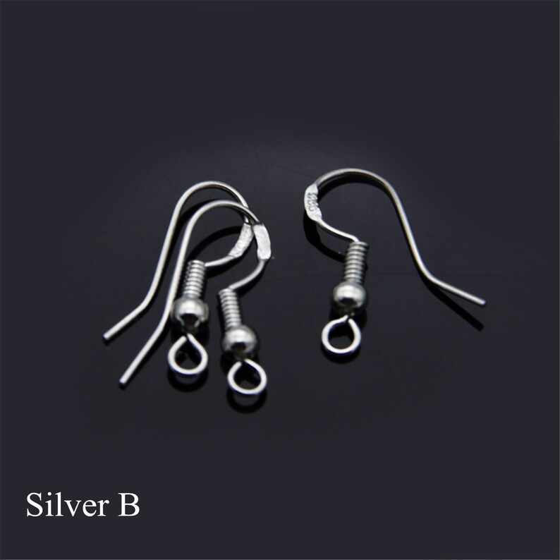 10 or 100 Pairs 925 Sterling Silver Earring Hooks Ear Wires Etsy