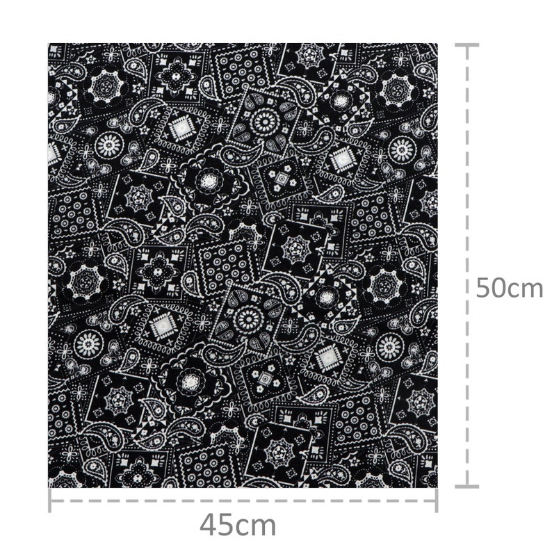 10pcs Black Series Geometric Patterned Polyester Cotton Fabric Craft Fabric Bundles for Patchwork Sewing DIY Projects