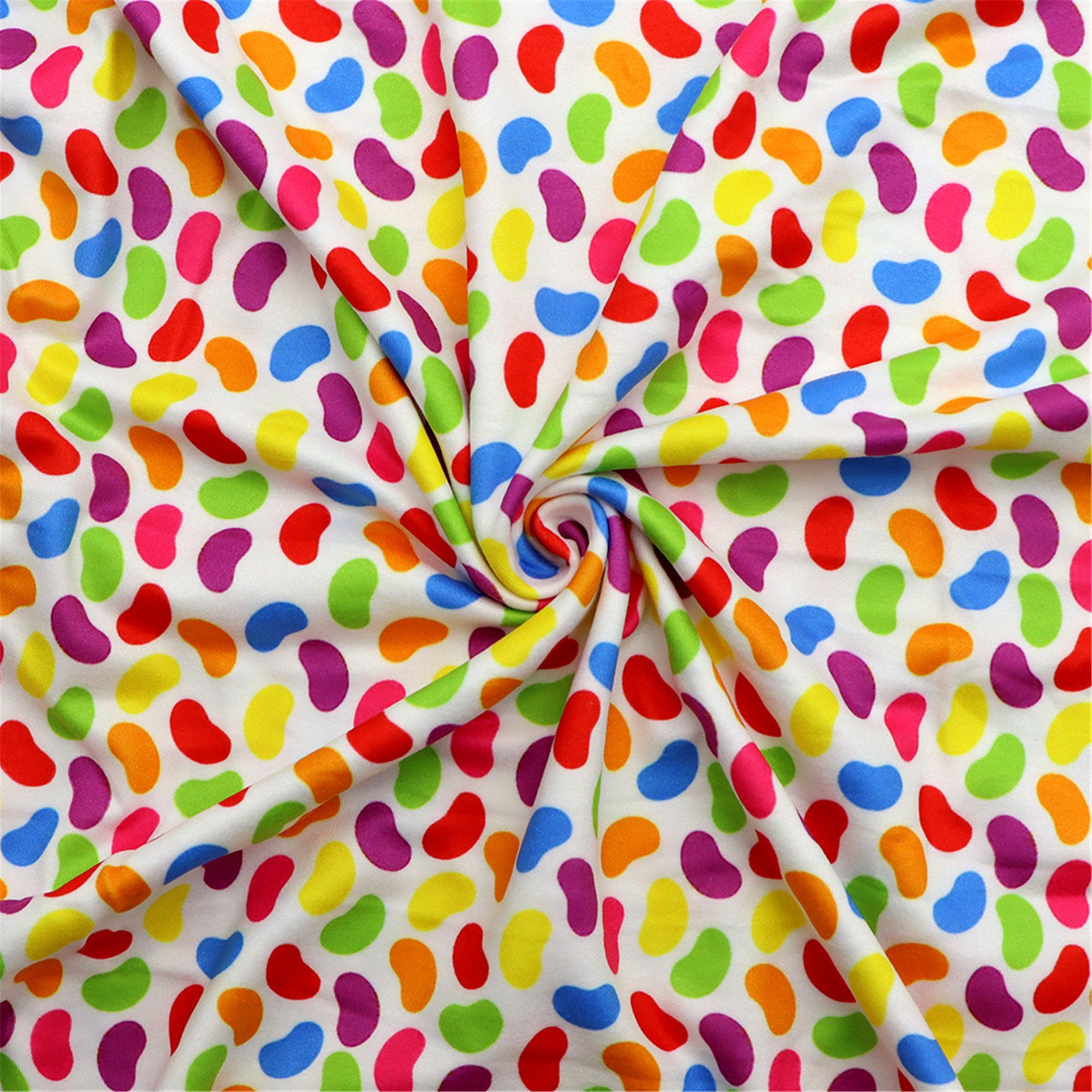 Candy Print Double Brushed Poly-stretch Fabric Double Brushed - Etsy