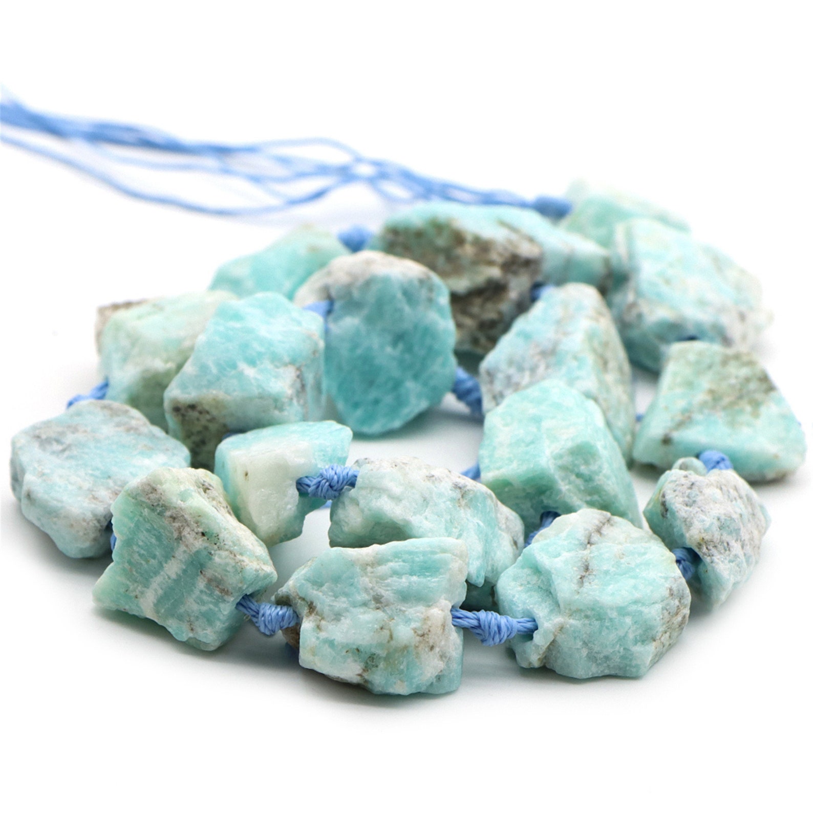 Natural Amazonite Beads Raw Amazon Stone Faceted Nugget Etsy