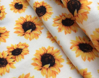 sunflower jersey knit fabric