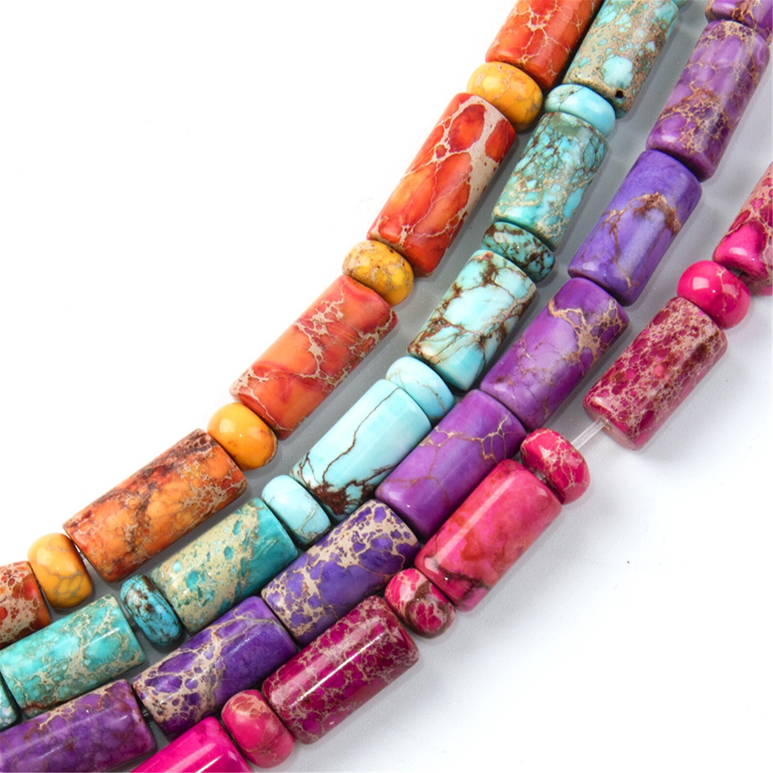 6mm Cylinder Turquoise Beads Natural Cylinder Gemstone Beads Etsy