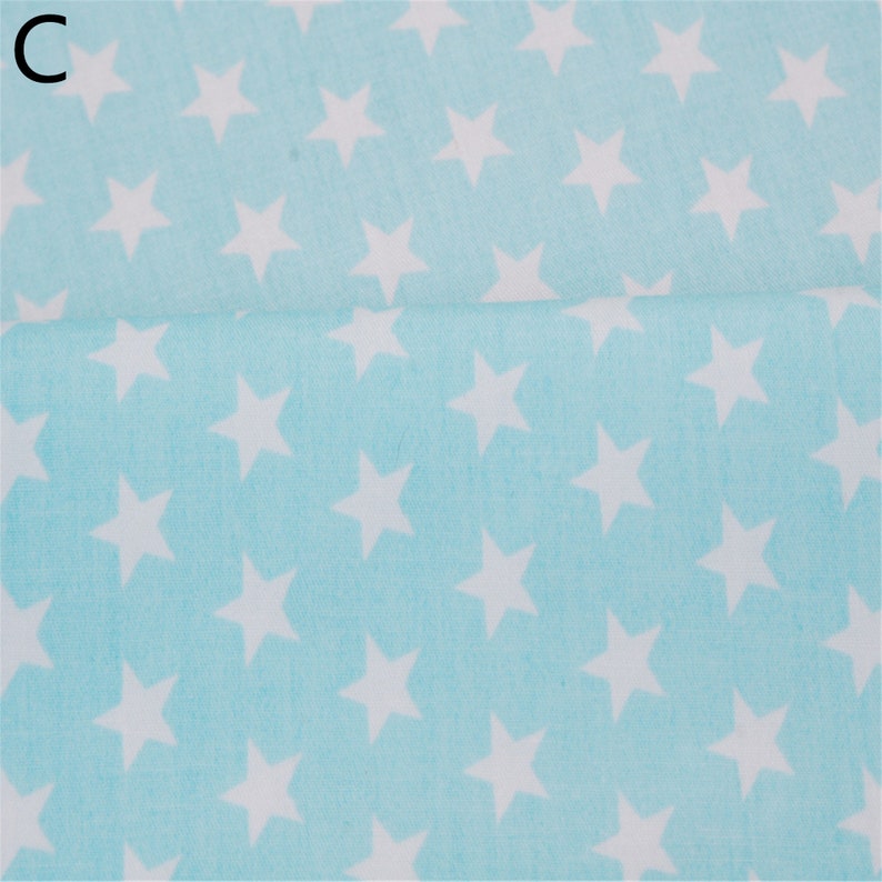Solid Color Star Pattern 100/% Cotton Fabric by Half Yard for Cloth Sewing DIY Crafts Pillows