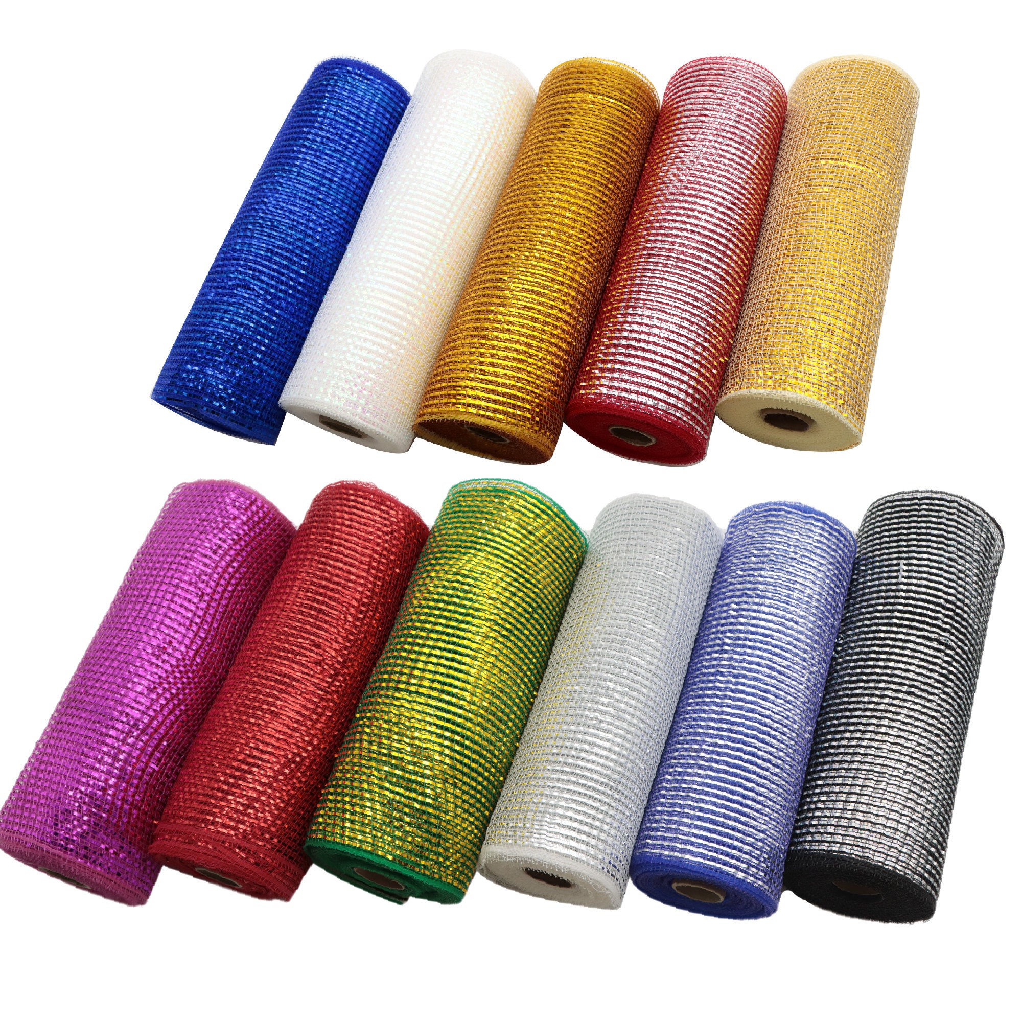 Deco Poly Mesh Ribbon Exclusive Metallic Mesh Rolls for Etsy