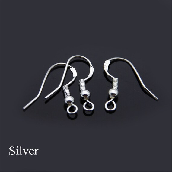 10 or 100 Pairs 925 Sterling Silver Earring Hooks Ear Wires Etsy